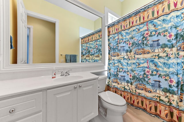8378 Xanthus Ln, Wellington, FL 33414 - full bathroom with vanity, toilet, and curtained shower