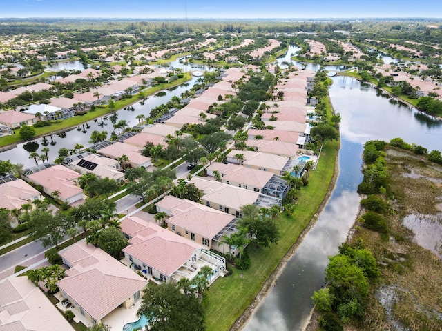 8378 Xanthus Ln, Wellington, FL 33414 - aerial view of property and surrounding area with nearby suburban area and a large body of water