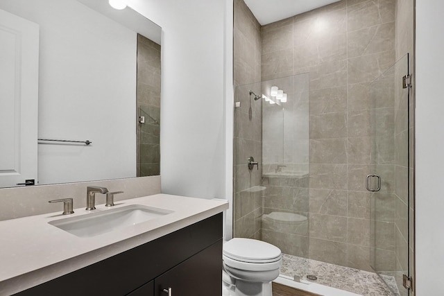 10064 Driftwood Way, Palm Beach Gardens, FL 33412 - full bathroom featuring toilet, vanity, and a stall shower