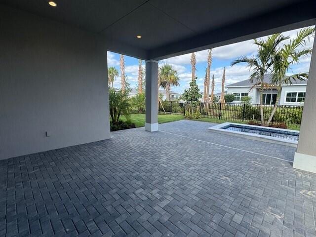 view of patio / terrace with fence