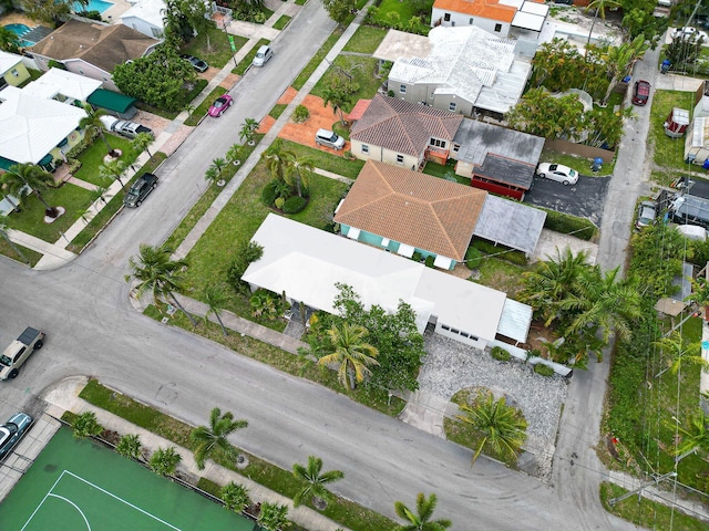 drone / aerial view with a residential view