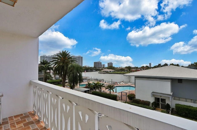3113 S Ocean Dr Unit 301, Hallandale Beach, FL 33009 - balcony featuring a view of city and a water view