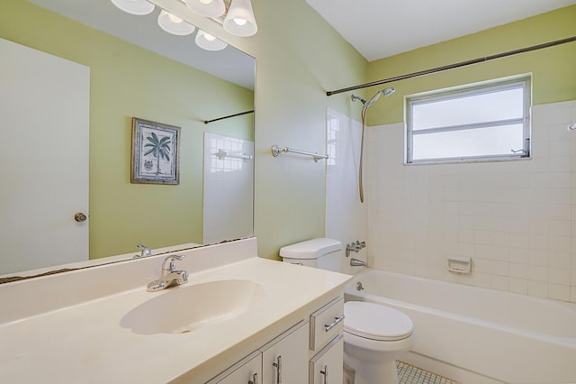 4475 Pine Park Cir, Lake Worth, FL 33467 - bathroom featuring vanity, toilet, and washtub / shower combination