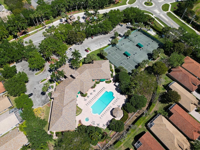 aerial view featuring a residential view