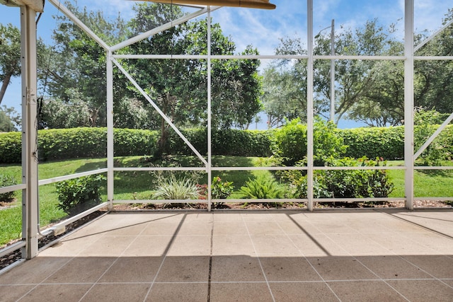 13594 Morocca Lake Ln, Delray Beach, FL 33446 - unfurnished sunroom with view of scattered trees
