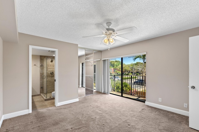 9940 NW 6th Pl, Plantation, FL 33324 - unfurnished bedroom featuring a textured ceiling, access to exterior, carpet flooring, and baseboards