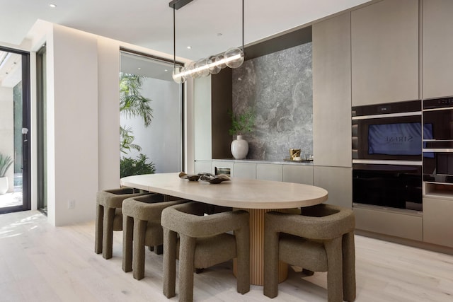 1246 George Bush, Delray Beach, FL 33483 - dining space featuring recessed lighting and light wood finished floors
