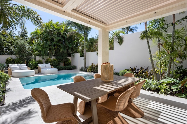 1246 George Bush, Delray Beach, FL 33483 - view of patio featuring a fenced backyard and a fenced in pool
