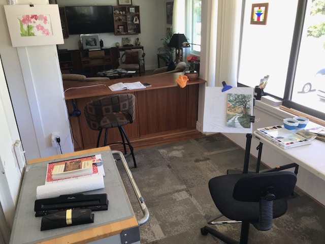 office space with healthy amount of natural light