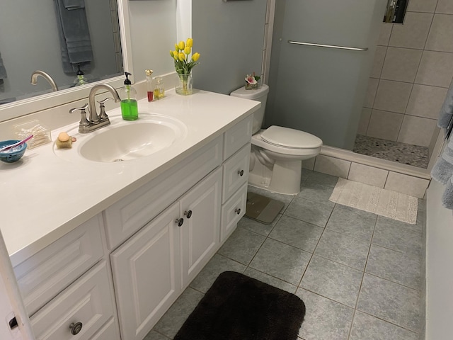 1800 SE Saint Lucie Blvd Unit 5203, Stuart, FL 34996 - full bath featuring vanity, a tile shower, toilet, and tile patterned floors