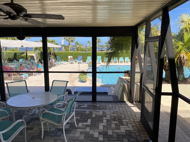 1800 SE Saint Lucie Blvd Unit 5203, Stuart, FL 34996 - sunroom with ceiling fan