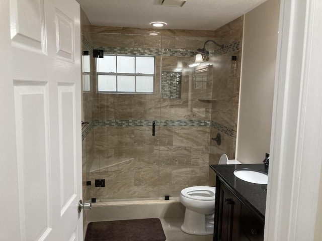1112 Wild Cherry Ln, Wellington, FL 33414 - bathroom featuring a shower stall, toilet, and vanity
