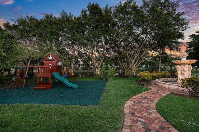 16090 Rio Del Paz, Delray Beach, FL 33446 - view of jungle gym featuring a yard