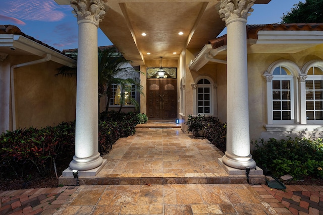 16090 Rio Del Paz, Delray Beach, FL 33446 - view of exterior entry with stucco siding
