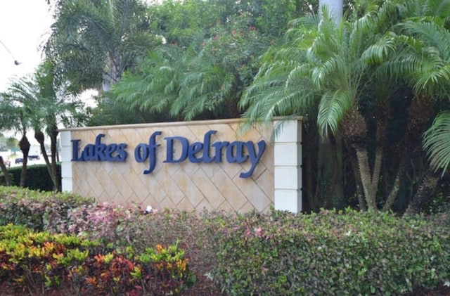 view of community sign