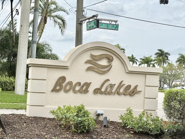 view of community sign