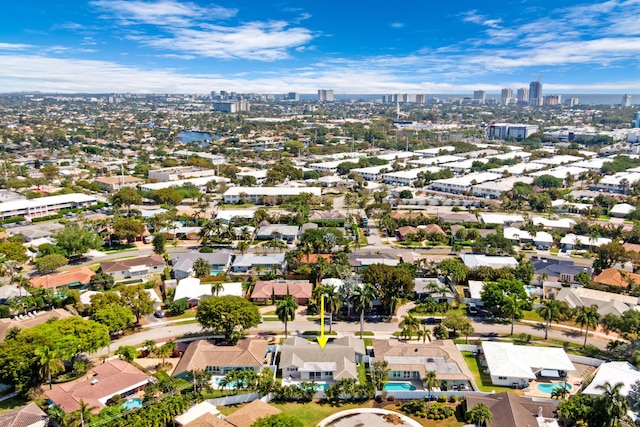 6611 NE 21st Ln, Fort Lauderdale, FL 33308 - drone / aerial view featuring a view of city