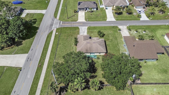 drone / aerial view with a residential view