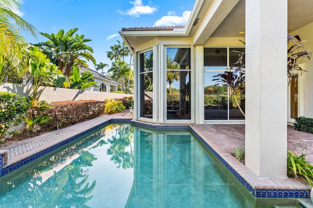 16137 Via Monteverde, Delray Beach, FL 33446 - view of swimming pool featuring a fenced in pool