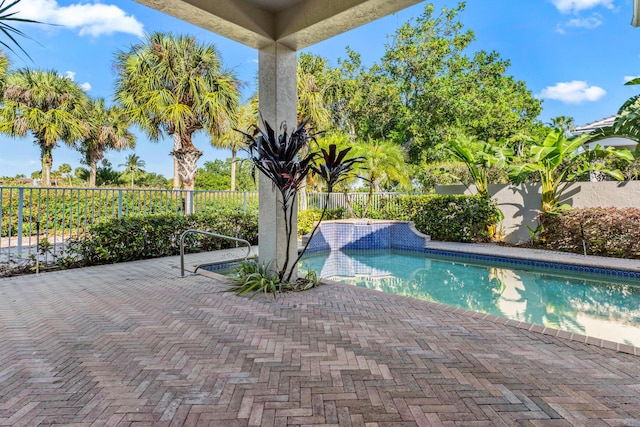 16137 Via Monteverde, Delray Beach, FL 33446 - view of pool featuring a fenced backyard, a fenced in pool, and a patio