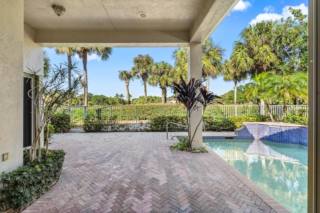 16137 Via Monteverde, Delray Beach, FL 33446 - view of pool featuring a fenced backyard, a patio, and a fenced in pool