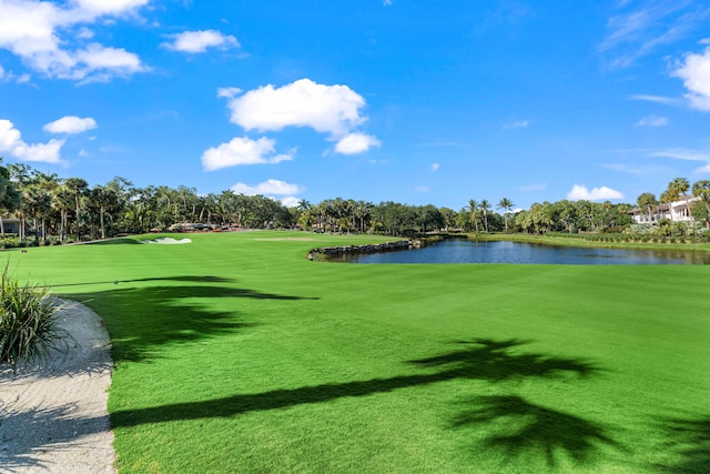 16137 Via Monteverde, Delray Beach, FL 33446 - view of home's community featuring view of golf course, a water view, and a yard