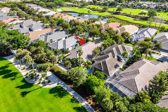 16137 Via Monteverde, Delray Beach, FL 33446 - birds eye view of property with a residential view and a water view