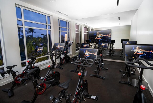 16137 Via Monteverde, Delray Beach, FL 33446 - workout area featuring baseboards and visible vents