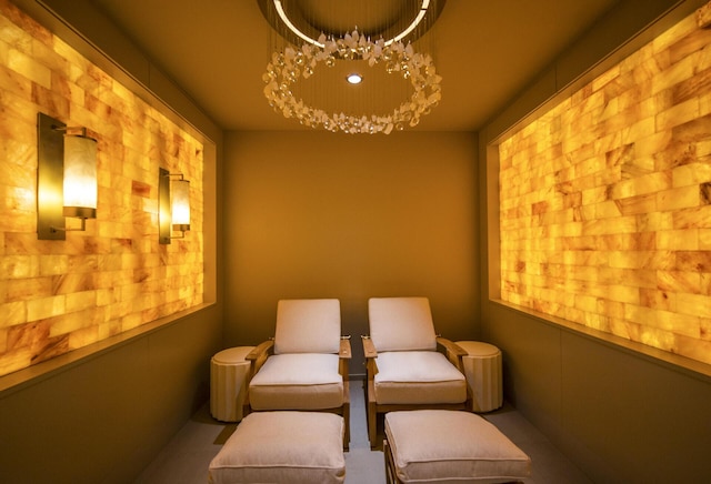 16137 Via Monteverde, Delray Beach, FL 33446 - living area featuring a notable chandelier