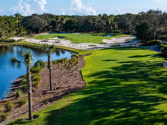 16137 Via Monteverde, Delray Beach, FL 33446 - view of community featuring view of golf course, a water view, and a view of trees