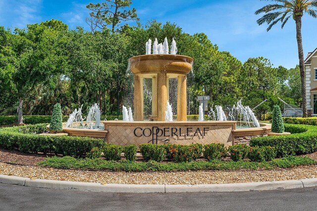 view of community sign