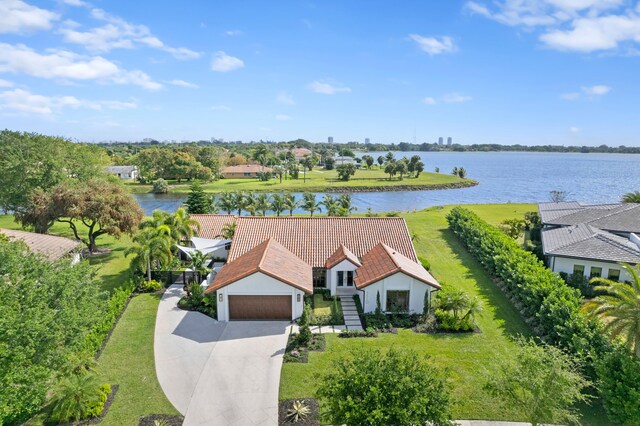 3510 Embassy Dr, West Palm Beach, FL 33401 - drone / aerial view featuring a water view