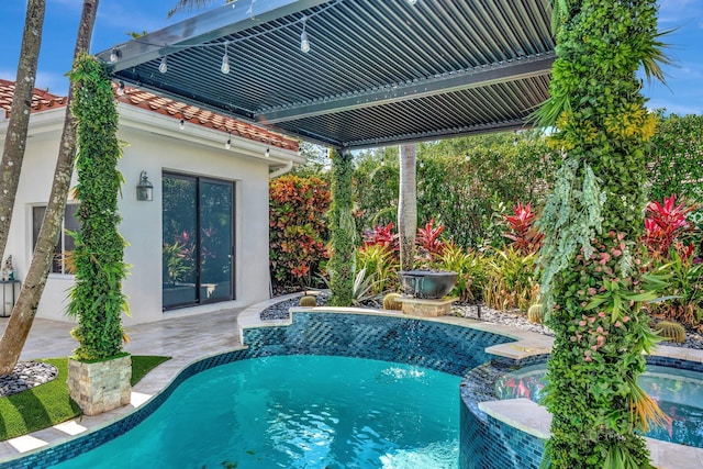 6131 NW 30th Ave, Boca Raton, FL 33496 - view of swimming pool with a patio area and a pool with connected hot tub
