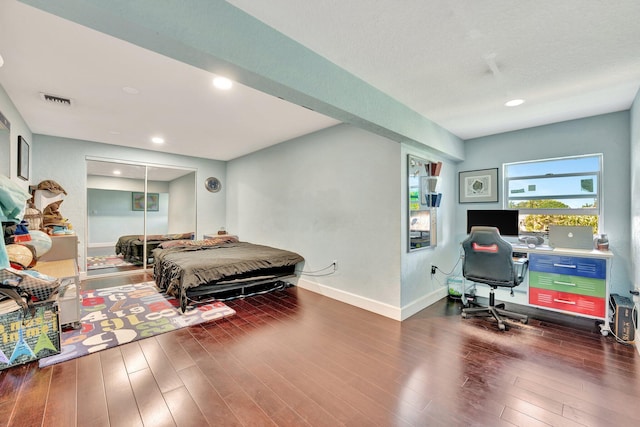 6131 NW 30th Ave, Boca Raton, FL 33496 - bedroom featuring recessed lighting, wood finished floors, visible vents, and baseboards