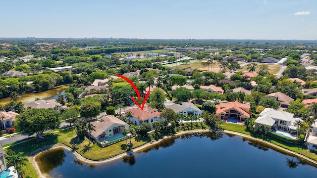 6131 NW 30th Ave, Boca Raton, FL 33496 - birds eye view of property with a water view and a residential view