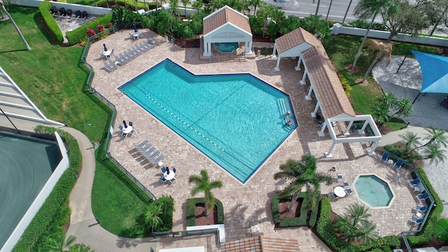 6131 NW 30th Ave, Boca Raton, FL 33496 - pool featuring a gazebo, a patio area, and fence