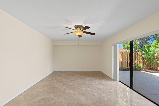 9919 NW 6th Ct, Plantation, FL 33324 - empty room featuring a ceiling fan and baseboards