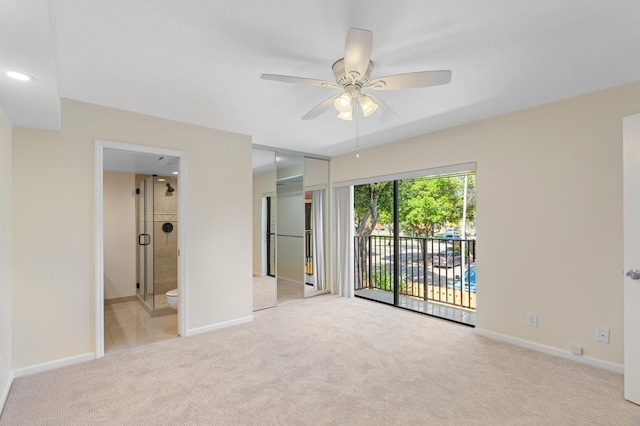 9919 NW 6th Ct, Plantation, FL 33324 - empty room featuring baseboards, light colored carpet, and ceiling fan