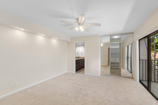 9919 NW 6th Ct, Plantation, FL 33324 - unfurnished bedroom featuring light colored carpet, baseboards, access to exterior, and ensuite bathroom
