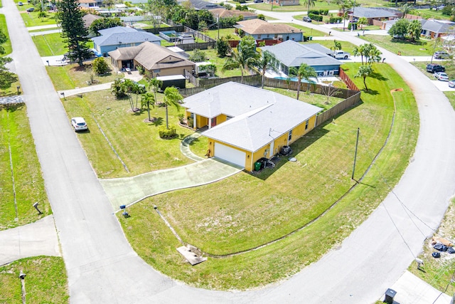 drone / aerial view featuring a residential view