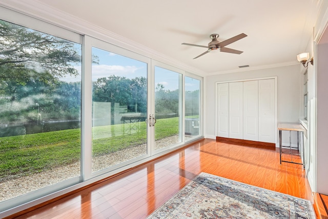206 Lake Susan Ln, West Palm Beach, FL 33411 - unfurnished sunroom with a healthy amount of sunlight and visible vents