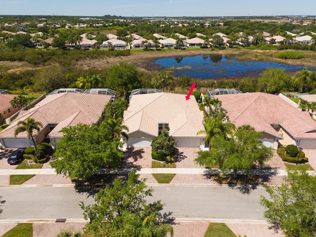 10828 SW Dardanelle Dr, Port Saint Lucie, FL 34987 - birds eye view of property featuring a residential view and a water view