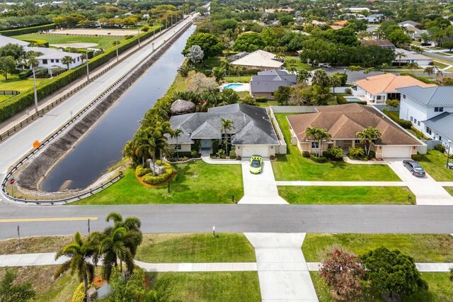 2999 Dovedale Ct, Wellington, FL 33414 - drone / aerial view featuring a residential view and a water view