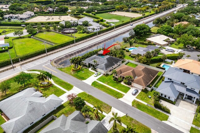 2999 Dovedale Ct, Wellington, FL 33414 - bird's eye view with a water view and a residential view