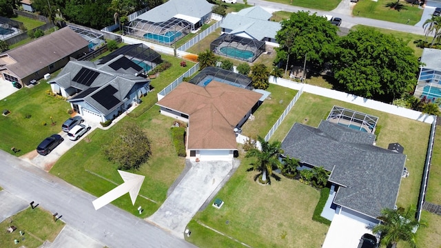 birds eye view of property featuring a residential view