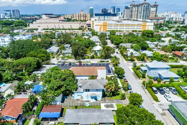 aerial view featuring a view of city