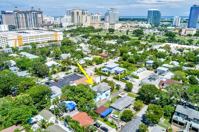 drone / aerial view featuring a view of city