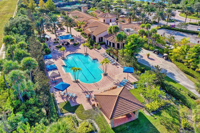 birds eye view of property