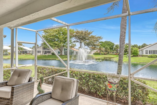 6308 Crystal View Ln, Boynton Beach, FL 33437 - unfurnished sunroom with a water view