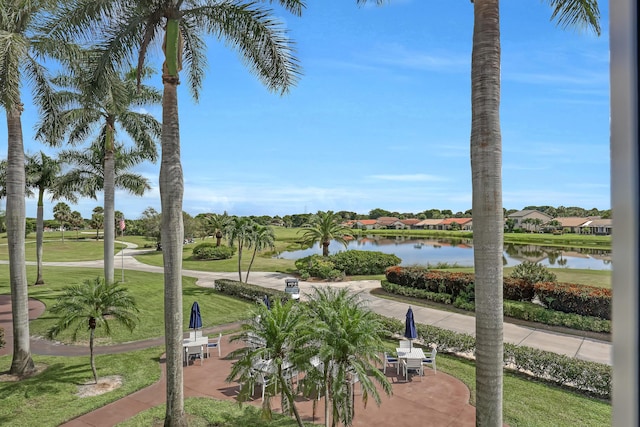 6308 Crystal View Ln, Boynton Beach, FL 33437 - view of property's community with a water view and a lawn